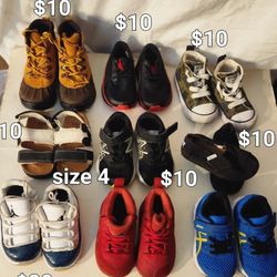 Boys Sneakers size 4 Nike Jordans Converse  Boots Shoes Girls Unisex Little Kids