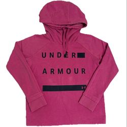 Womens UA Athletic Pink Casual Active  Cotton Classic Hoodie Size Extra Small 