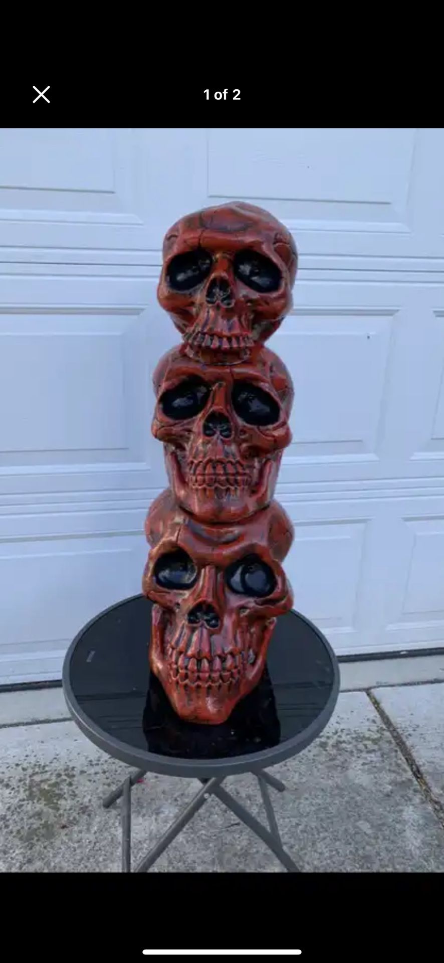 3 Foot Tall Skull Statue