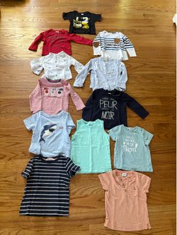 Premium size 2T kids 12 piece top bundle - mostly French brands