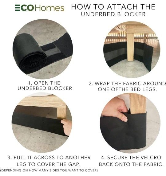 ECOHomes Under Bed Blocker for Pets Under The Bed Gap Blocker Keeps