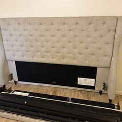 Cali King Wingback upholstered Bed Frame