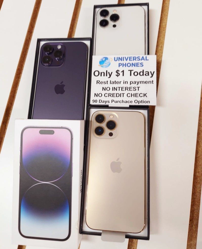 In Box Apple IPhone 14 Pro 128gb Unlocked Like New Condition No Defects.
$1 Down NO CREDIT CHECK FINANCING