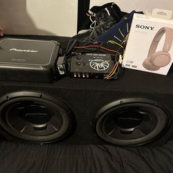 Pioneer sound system & sony headphones