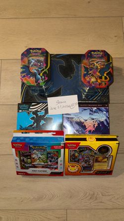 POKEMON MEGA CHARIZARD UPC TINS BLACK BOLT CHAOS RISING ELITE TRAINER BOX ETB FIRST PARTNER PACK POKEDAY