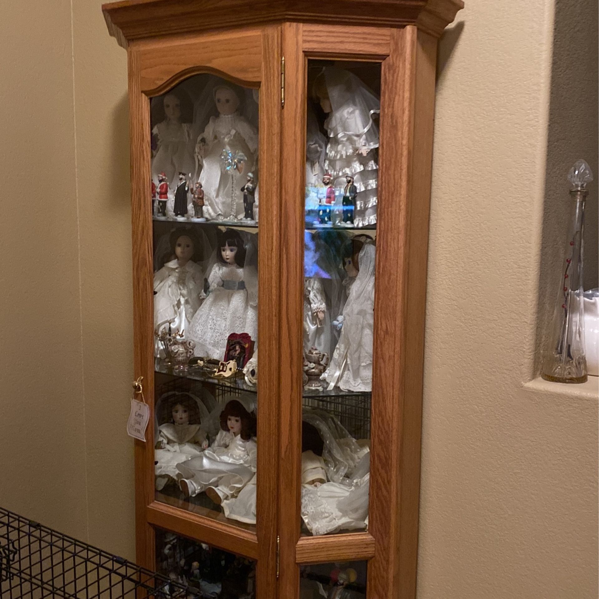 Oak Curio Cabinet