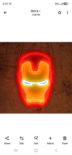 Iron Man Led Wall Sign