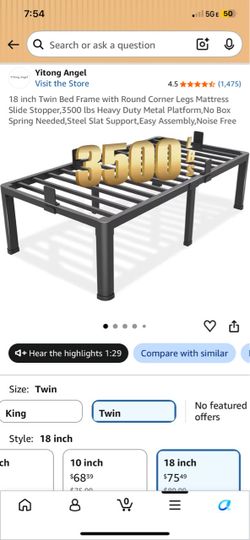 Twin bed frame