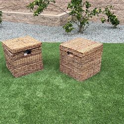 Wicker Storage Cubes