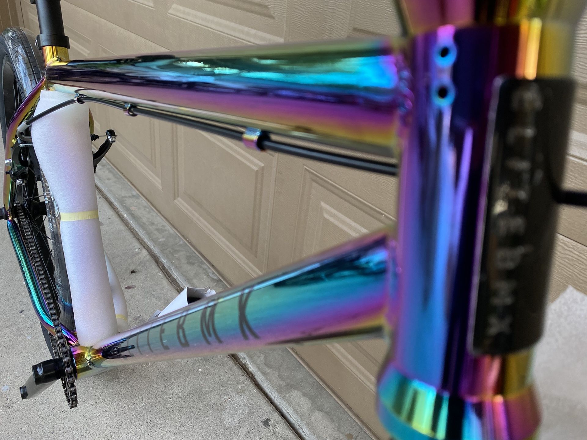 purple oil slick fatboy mini bmx