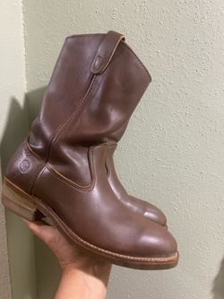 DoubleH Ranch Wellington USA Oiled Leather Western Work steel toe Boots Mens Size 9,D