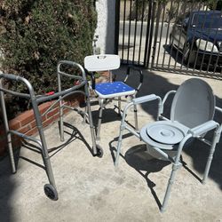 Walker for Adults , Bedside Commode And Shower Seat