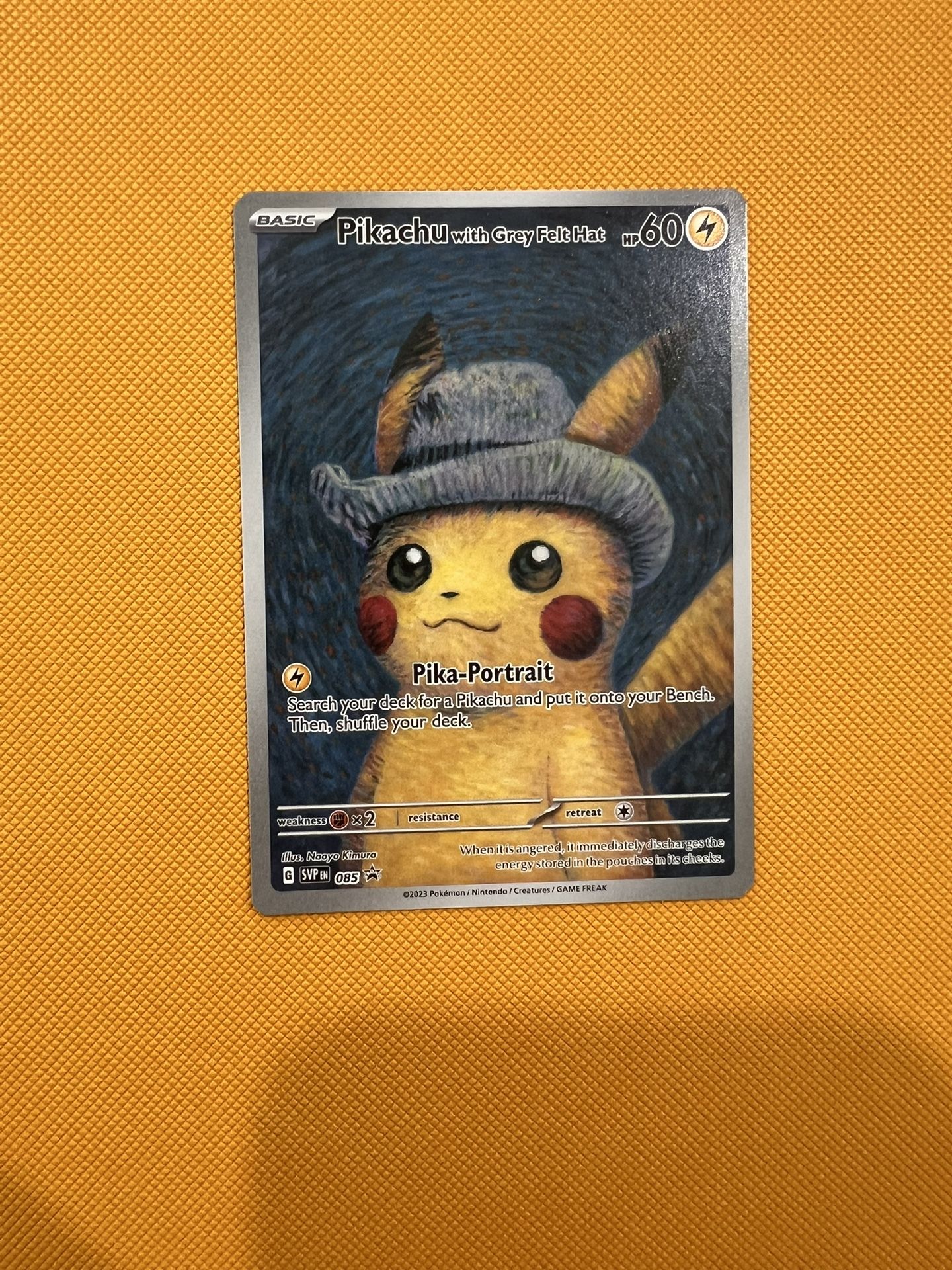 Pokemon Pikachu With Grey Felt Hat