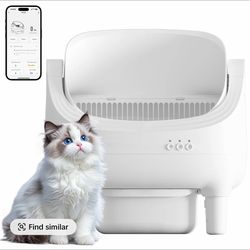 Brand new Smart Self-Cleaning Cat Litter Box with APP Control | 15L Waste Bin | Large Space | Multi-Litter Compatible | Safety Sensors