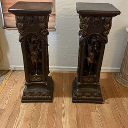 Roman / Greek Style Pedestals with Glass Top