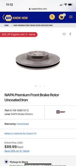 *BRAND NEW* in box part #48881912 New front premium brake rotors