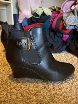 Heeled Wedge Boots 