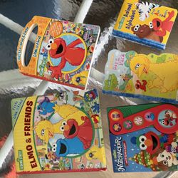 Sesame Street Elmo Board Books Toddler Children’s Bundle A Lot Of Five