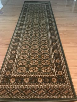 Brand new traditional bokhara design runner carpet size 3x10 nice green hallway rug Persian style rugs