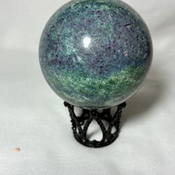 Ruby Fuchsite In Kyanite Sphere/ Uv Light