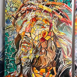 Jesus Christ Handmade Original Painting by me/local artist Warren Willowdale.