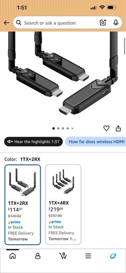 Tongtion Wireless HDMI Transmitter and Receiver