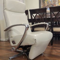 Genuine Leather Power Recliner Lounge Chair