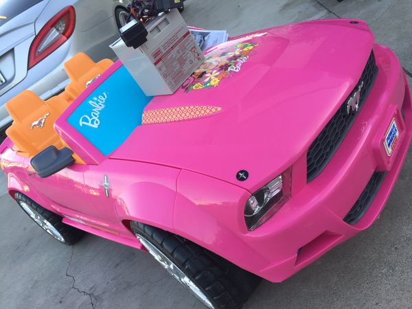 Barbie Mustang Car 12volt Electric Kids Ride On Cars Wheels Barbie Mustang Car 12volt Electric Kids Ride On Cars Wheels