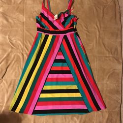 Spense Stripped Halter Top Dress 