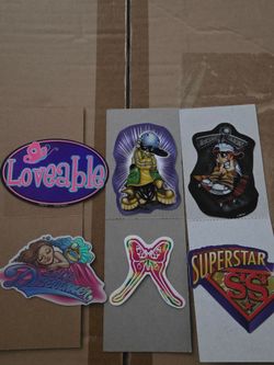 Y2k Lot of 6 Assorted Novelty Stickers