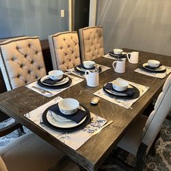 7 Piece Wood Dining Set 