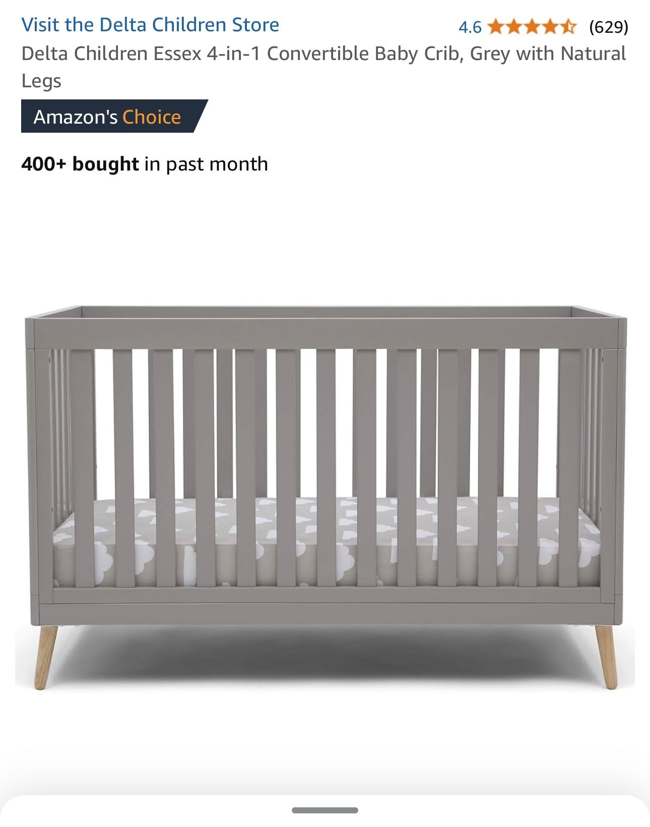 Delta Baby Crib With Mattress like new $60 For Both