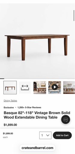 Crate and Barrel Basque Table