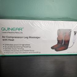 Quinear Air Compression Leg Massager With Heat - Brand New