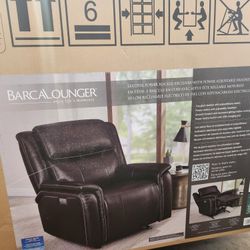 BRAND NEW IN BOX- Barcalounger Bryson Leather Power Rocker Recliner with Power Adjustable Headrest