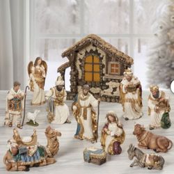 New! Costco Kirkland Signature 14 Pcs Nativity Set Christmas