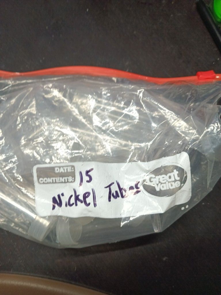 Bag Of 15 Nickel Tubes