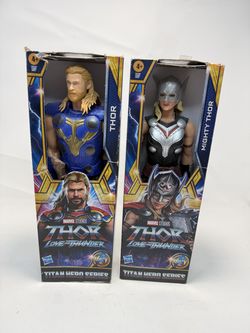Marvel Thor & Mighty Thor 12" Titan Hero Figures Bundle