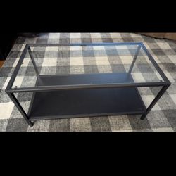 Glass Top Metal Coffee Table