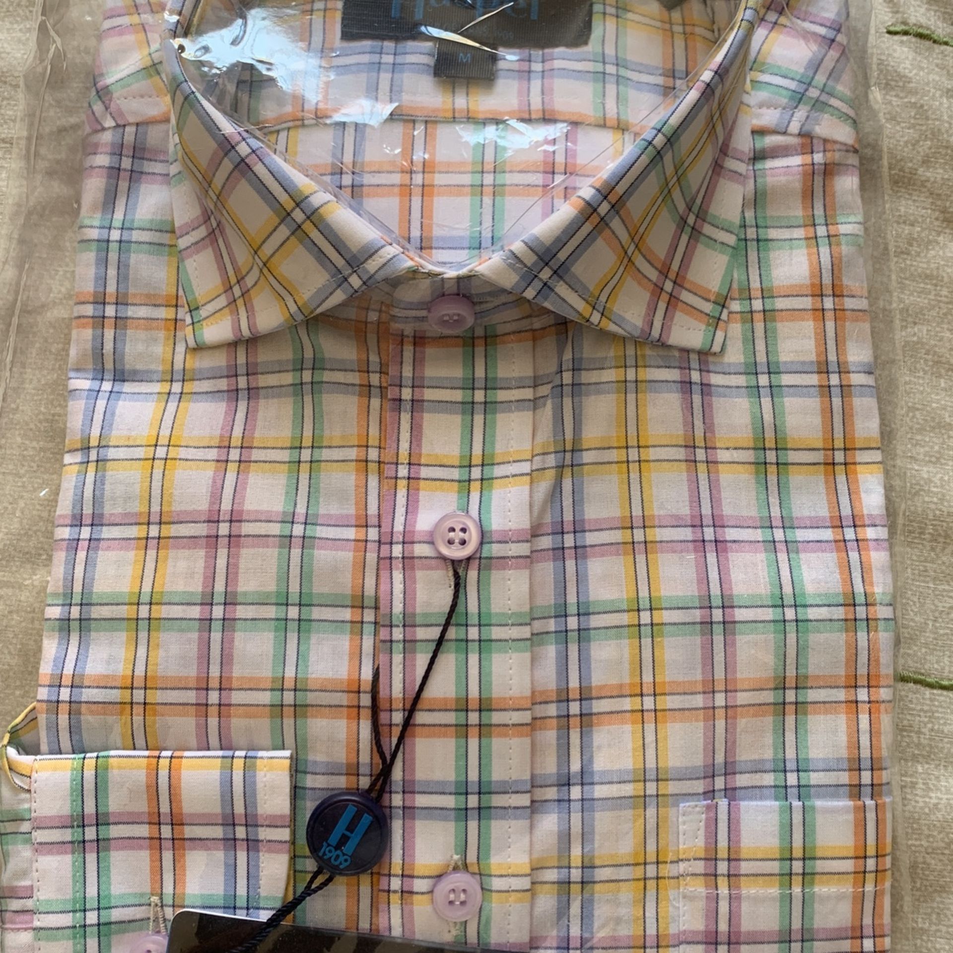 Haspel Shirt Spring Plaid 100% Cotton