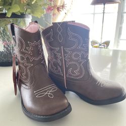 COWGIRL BOOTS STITCHED! GIRLS 🎊🎉🥳CUTE DESIGN TODDLER
