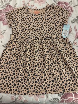 Cat & Jack Girls Leopard Print Dress XS (4/5)