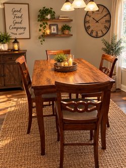 🍽️ Beautiful Solid Wood Dining Set for Sale 🍽️