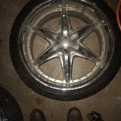 22" RIMS & TIRES ALL CENTER CAPS INCLUDE $600.00 obo 
