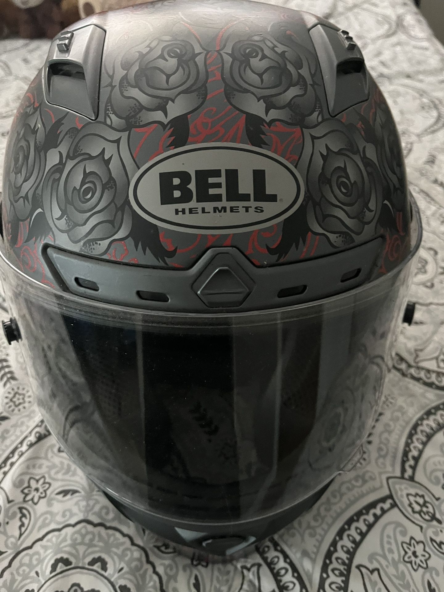 Bell Qualifier Full-Face Helmet (Stealth Camo Matte Black / Red - Medium)