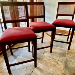 Set Of 3 Crate & Barrel Counter Height Stools (25.5 In Seat Height)