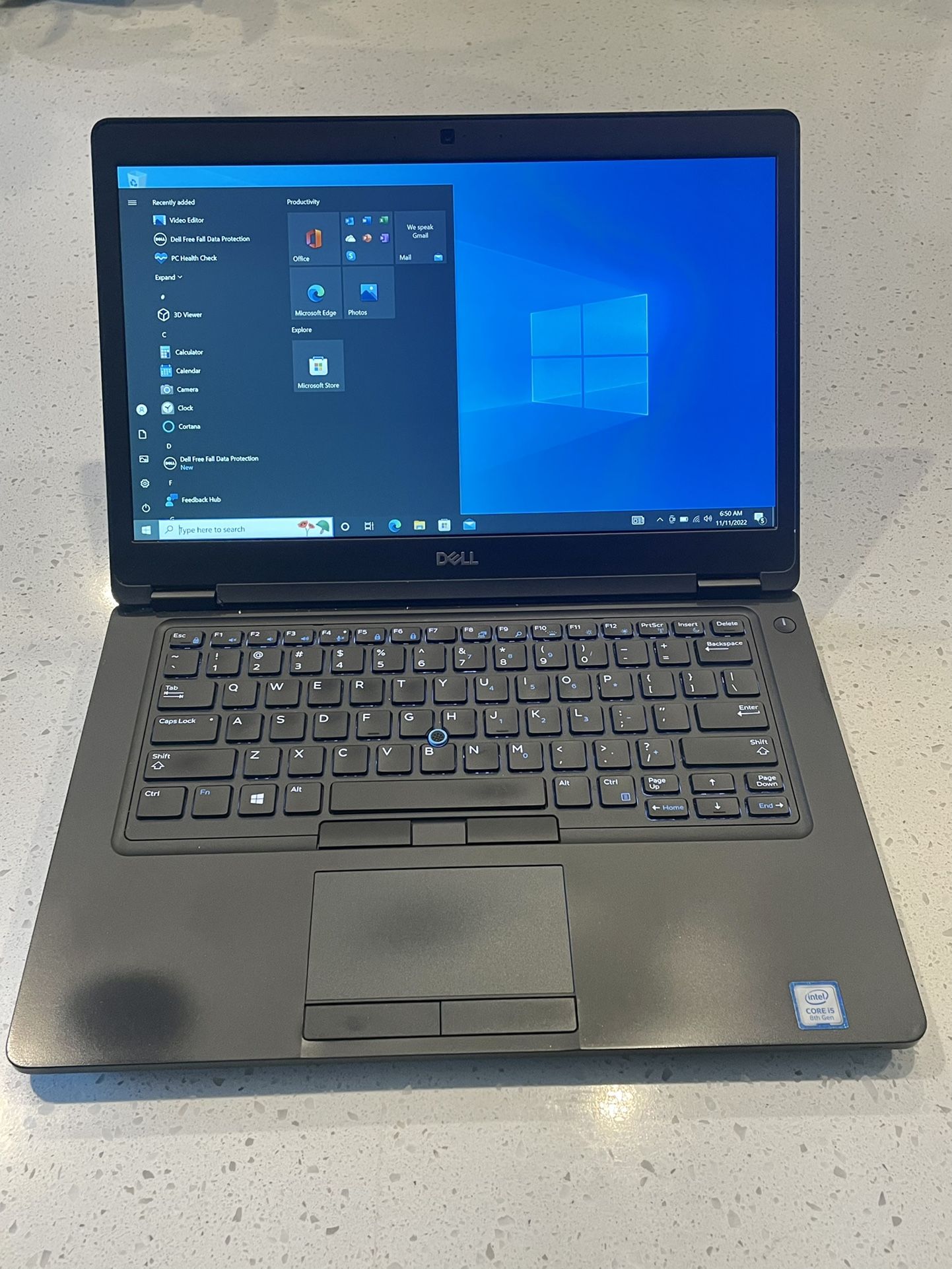 Nice thin DELL 13” widescreen laptop windows 10 and Microsoft office