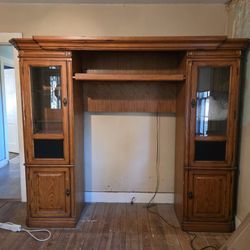 Wooden Entertainment Center 