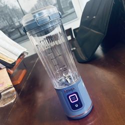 Ninja Blast 18 Oz. Single Speed Denim Blue Portable Blender, Rechargeable with Manual