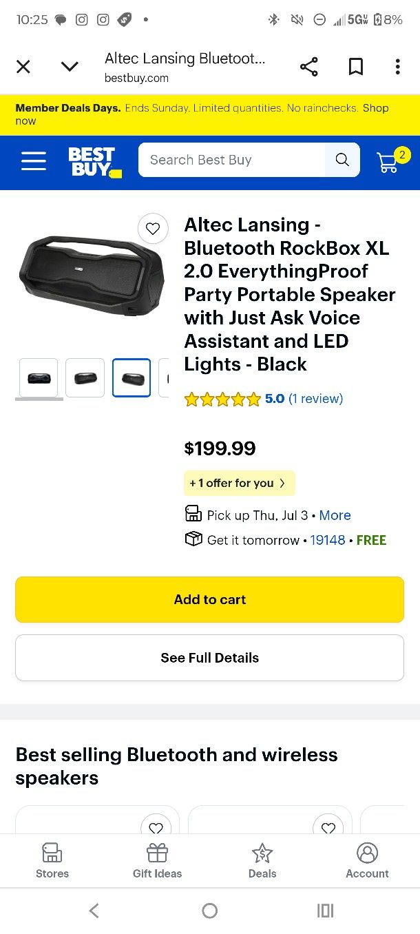 BLUETOOTH SPEAKER ROCKBOX XL!!